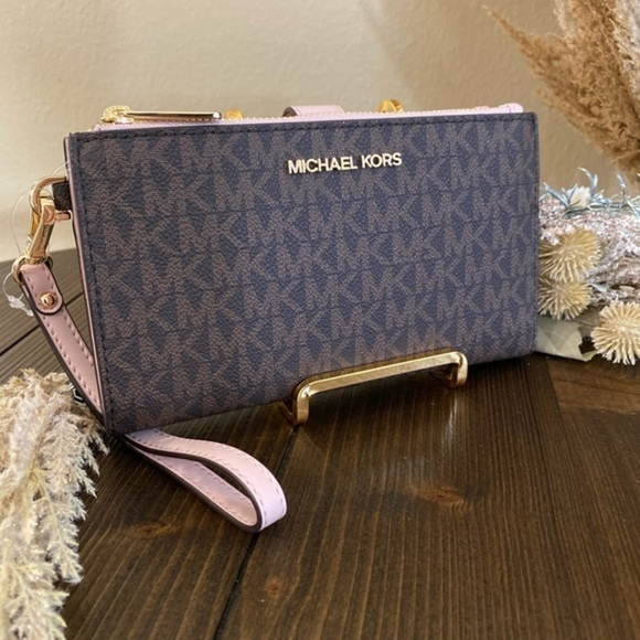 New Michael Kors large jet set double zipper wallet wristlet - Picture 12 of 13